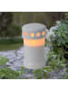 STAR Trading LED Grabkerze Serene, Batterie, weiß, outdoor, 13,5cm