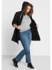 sheego Long-Softshelljacke in schwarz