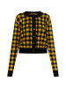 myMo ROCKS Damen Strickjacke in Schwarz Gelb