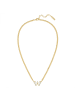 Yokoamii Kette Schmetterling aus Messing mit Zirkonia Perlmutt in gelbgold