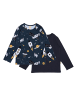 Walkiddy 2er Set Langarmshirt Space Trip in Dark Blue