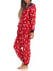 NORMANN Jumpsuit Overall Kapuze wterlichen Design - 51279 in rot