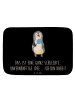 Mr. & Mrs. Panda duschmatte Pinguin Lolli mit Spruch in Schwarz