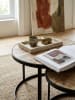 KADIMA DESIGN Design Couchtisch 2er Set Massivholz Satztisch Rund in Mango