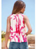 LASCANA Strandtop in creme-pink bedruckt
