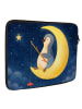 Mr. & Mrs. Panda Laptoptasche Pinguin Mond Design ohne Spruch in Weiß