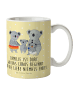 Mr. & Mrs. Panda Kindertasse Koala Familie mit Spruch in Gelb Pastell
