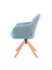 DUBI Möbel 2er-Set: Drehstuhl Mika-Lara in Hellblau - (B)60 x (H)87 x  (T)65 cm
