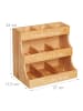 relaxdays Tee-Organizer in Natur - (B)27 x (H)24 x (T)17,5 cm