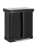Beliani Abfallbehälter ECOSORT in Schwarz - (W) 59 x (H) 62 x (L) 31 cm