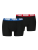 Puma Boxershort 2er Pack in Schwarz/Blau/Rot