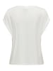 ONLY Glänzendes Silky Shirts Oberteil mit Seiden Optik in Weiß