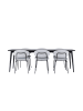 ebuy24 Essgruppe Ellis (7-teilig) Schwarz 85 x 230 cm