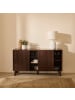 CALICOSY Buffet FRIBOURG in Dunkles - (W) 140  x (H) 75  x (L) 39  cm