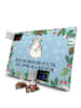 Mr. & Mrs. Panda Advents-Teekalender Chinchilla Blume mit Spruch in Eisblau
