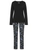 Vivance Active Pyjama in schwarz bedruckt
