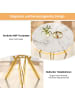 ABRIHOME Runder Esstisch mit Marmoroptik und Metallbeinen in Gold
