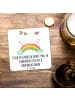 Mr. & Mrs. Panda Untersetzer Einhorn Regenbogen mit Spruch in Weiß