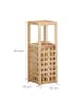 relaxdays Schirmständer in Natur - (B)18x (H)50 x (T)18 cm