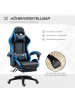 Vinsetto Gaming Stuhl-65L x 65B x 121-129H cm-Schwarz+Blau