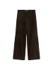 Marc O'Polo Lederhose wide in Burnt Coffee