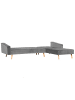 Beliani Ecksofa VADSO in Grau/Braun - (W) 303 x (H) 72 x (L) 98 cm