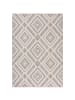KADIMA DESIGN Waschbarer Teppich Rauten Muster, Geometrisch, Küche in Grau-Beige
