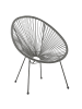 Beliani 2er-Set Cocktailsessel ACAPULCO II in Grau/Schwarz