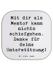 Mr. & Mrs. Panda Glas-Untersetzer Spruch Beste Mentor mit Spruch in Weiß
