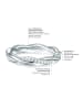 Trilani Ring aus Sterling Silber mit Zirkonia in silber