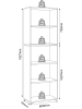 VCM  Holz Büro Regal Bücher Ordner Salia 5fach B. 60 cm in Anthrazit