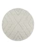 KADIMA DESIGN Teppich rund Berber weich wohnlich Wohnzimmer Schlafzimmer gemütlich in Creme