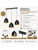 Licht-Erlebnisse Pendelleuchte (B)9 x (L)70 x (T)80 cm in Schwarz Gold