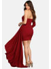 Moda Minx Kleid Bianca Short Ruffle Dress in red