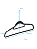 Intirilife Platzsparende Kleiderbügel in 10x Schwarz