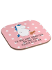 Mr. & Mrs. Panda Untersetzer Einhorn Teddy mit Spruch in Rot Pastell