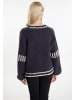 IZIA Damen Cardigan in Anthrazit Creme