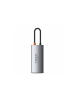 Baseus Baseus Metal Gleam 4in1 Multifunktions-HUB USB Typ C - in Grau