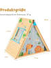 COSTWAY 2 in 1 Spielhaus mit Klettersteine in Beige