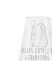 Mr. & Mrs. Panda Weißwein Glas Igel Luftballon mit Spruch in Transparent
