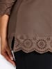 sheego 3/4-Arm-Shirt in schoko-champagner