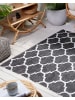 Beliani Outdoorteppich ALADANA in Schwarz/Weiß - (W) 140 x (H) 0.3 x (L) 200 cm