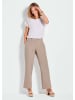GOLDNER Leinenhose Sommerhose VERA mit weitem Bein in beige