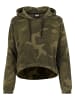 Urban Classics Urban Classics Damen Ladies Camo Cropped Hoody in olive camo