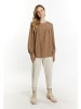 DreiMaster Damen Langarmbluse in Dunkelkamel Beige