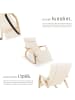 tectake Schaukelstuhl Onda, 67 x 115 x 86 cm, beige