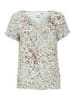 ICHI Kurzarm-Bluse IHVERA Regular fit in Eggshell Blue AOP