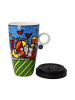 Goebel Künstlertasse mit Deckel " Romero BRITTO Love " in Love