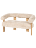 Beliani 2-Sitzer Sofa ILBRO in Weiß/Braun - (W) 138 x (H) 76 x (L) 68 cm