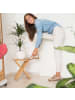relaxdays Klapphocker in Natur - (B)32 x (H)42 x (T)27 cm